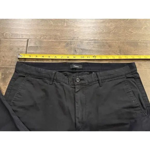 Theory Mens Dark Navy Blue Zaine Witten Stretch Straight Leg Pants Size 36 - Picture 9 of 9